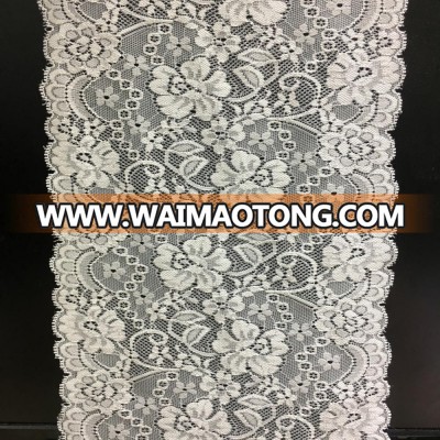 attractive design lace trim high quality stretch fabric for leggings thin stretch fabric